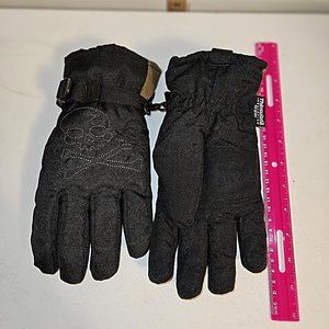 Thinsulate Insulation 40 Gram Men's Gloves ~ Small ~  Black with Skull Detail